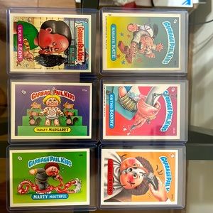 Vintage 80’s garbage pail kids trading cards. 6 card lot.